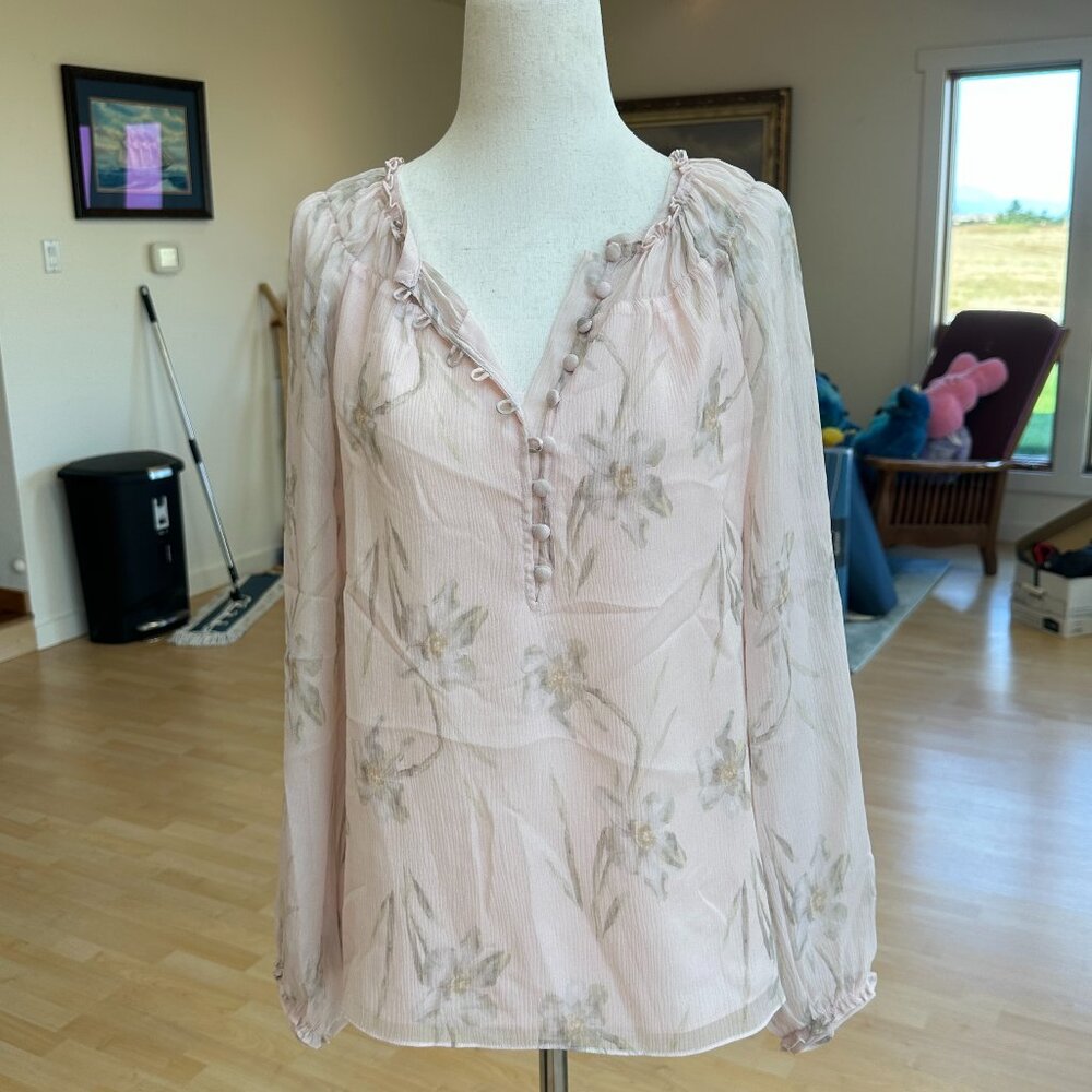 NEW Rebecca Taylor Silk Layered Daffodil Top Sz 10 NWT